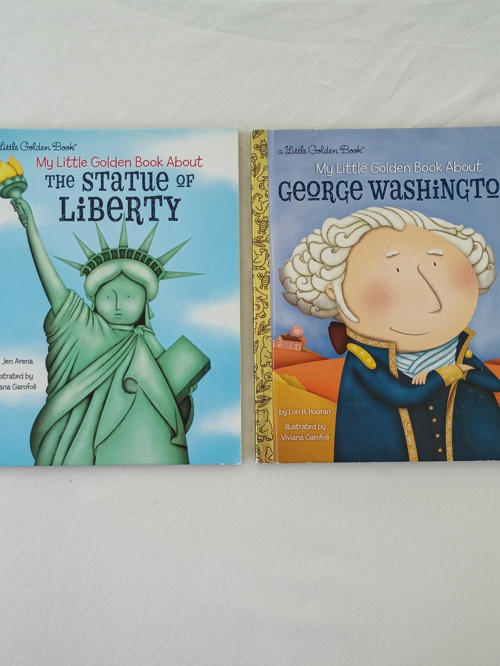 2 Little Golden Books Statue Of Liberty & George Washington American History